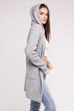 Hooded Open Front Sweater Cardigan-4 Colors