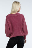 Washed Collared Henley Sweater Top- 6 Colors