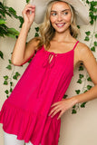 RUFFLED BOTTOM TUNIC TANK TOP-4 COLORS