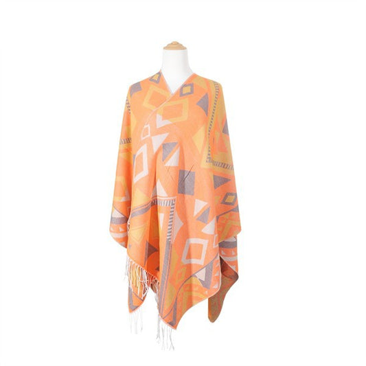 TRIBAL PRINT PONCHO- 3 COLORS
