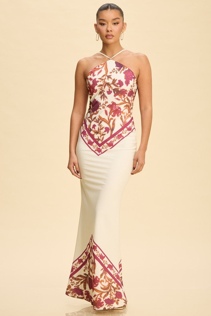 Scarza Maxi Dress- Beige