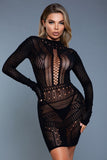 The Heart Racing Mini Fishnet Dress