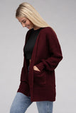 Low Gauge Waffle Open Cardigan Sweater-4 Colors