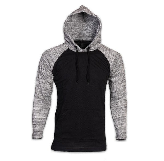 Men's Raglan Long Sleeves Light Weight Hoodie- 9 Colors