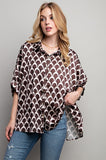 LIGHT SATIN PRINT BUTTON DOWN SHIRT-2 COLORS