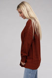 Low Gauge Waffle Open Cardigan Sweater-4 Colors