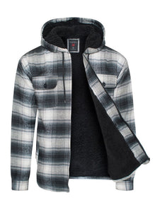 Men's Flannel Sherpa Lining Jacket- 8 Colors