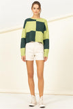 Modern Club Long Sleeve Color-Block Sweater