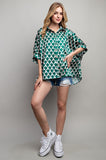 LIGHT SATIN PRINT BUTTON DOWN SHIRT-2 COLORS