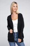 Melange Open Front Sweater Cardigan- 4 Colors