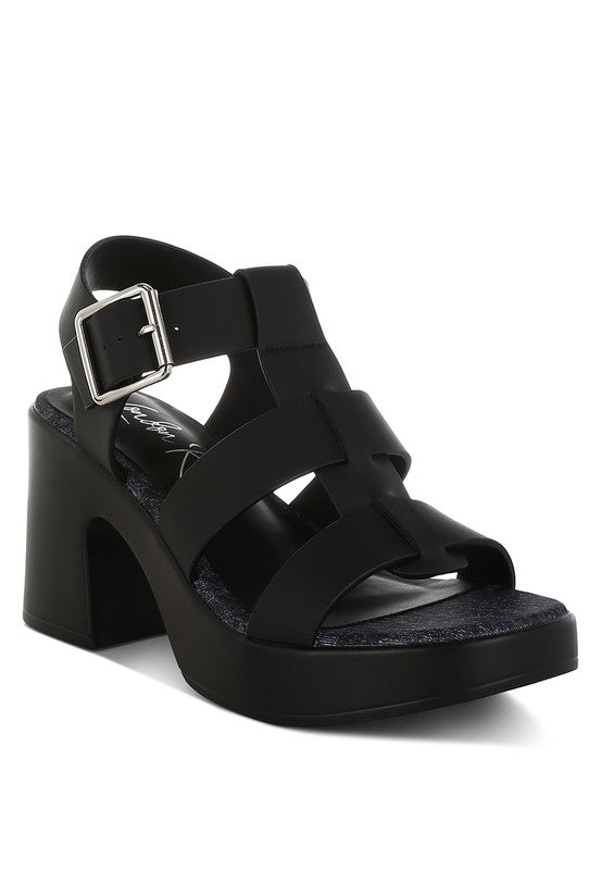 Avalon Chunky Pin Buckle Platform Heels- 3 Colors
