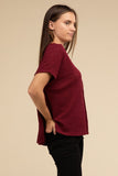 Dolman Short Sleeve Jacquard Sweater Top- 3 Colors