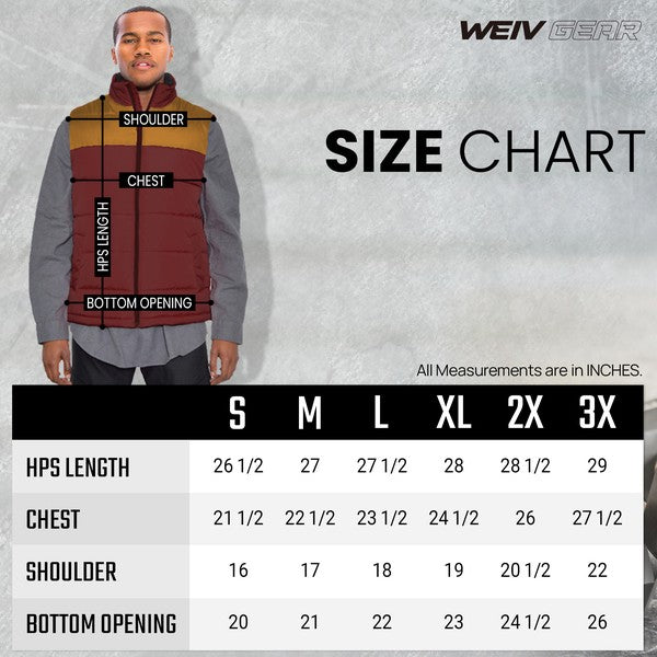 MEN'S PADDED WINTER TWO TONE VEST- 6 COLORS