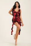 Ruffle Fringe Corsage Mini Dress