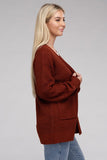 Low Gauge Waffle Open Cardigan Sweater-4 Colors