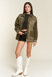 FAUX FUR AND SUEDE JACKET -OLIVE OR CAMEL