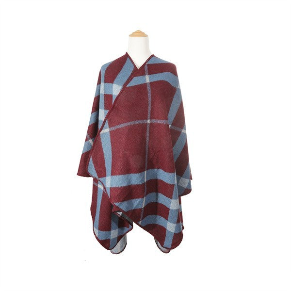 STRIPE ASYMMETRICAL PONCHO- 3 COLORS