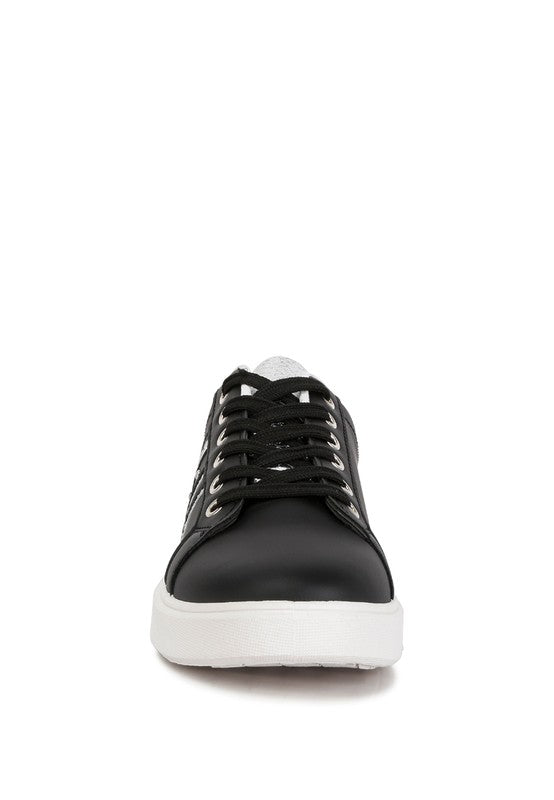 Claude Faux Leather Back Panel Detail Sneakers- 3 Colors
