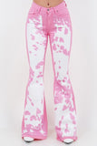 Rodeo Bell Bottom Jean in Pink- Inseam 32"