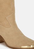 Emberly Suede Square Toe Ankle Boots- 2 Colors