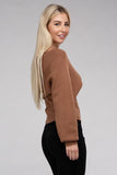 Viscose Cross Wrap Pullover Sweater Top- 4 Colors