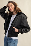 REVERSIBLE ALL WEATHER FUR LINED BOMBER JACKET-2 COLORS