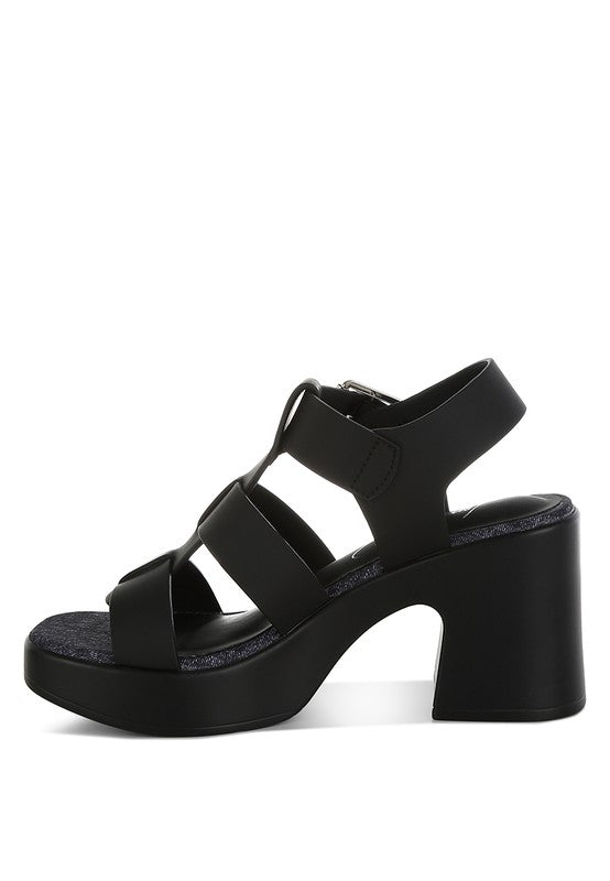 Avalon Chunky Pin Buckle Platform Heels- 3 Colors
