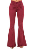 Bell Bottom Jean in Wine - Inseam 30"