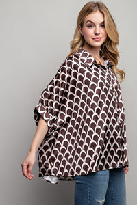 LIGHT SATIN PRINT BUTTON DOWN SHIRT-2 COLORS