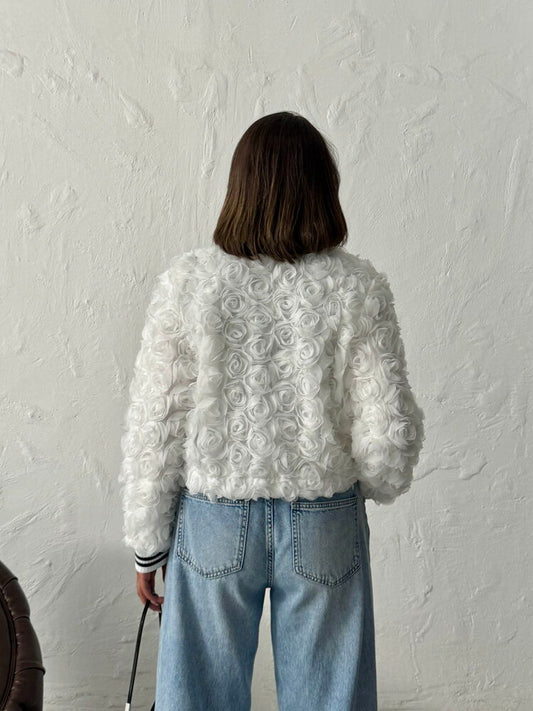 Petals Jacket- White