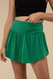 Wide Band Tennis Skirt with Zippered Back Pocket-3 Colors