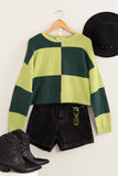 Modern Club Long Sleeve Color-Block Sweater