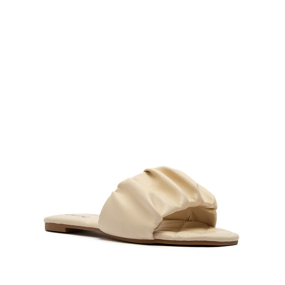 Beige Quilted Sole Sandals