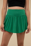 Wide Band Tennis Skirt with Zippered Back Pocket-3 Colors