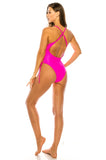 Classic Baywatch Style One Piece Crossed Back Swimsuit- 2 Colors