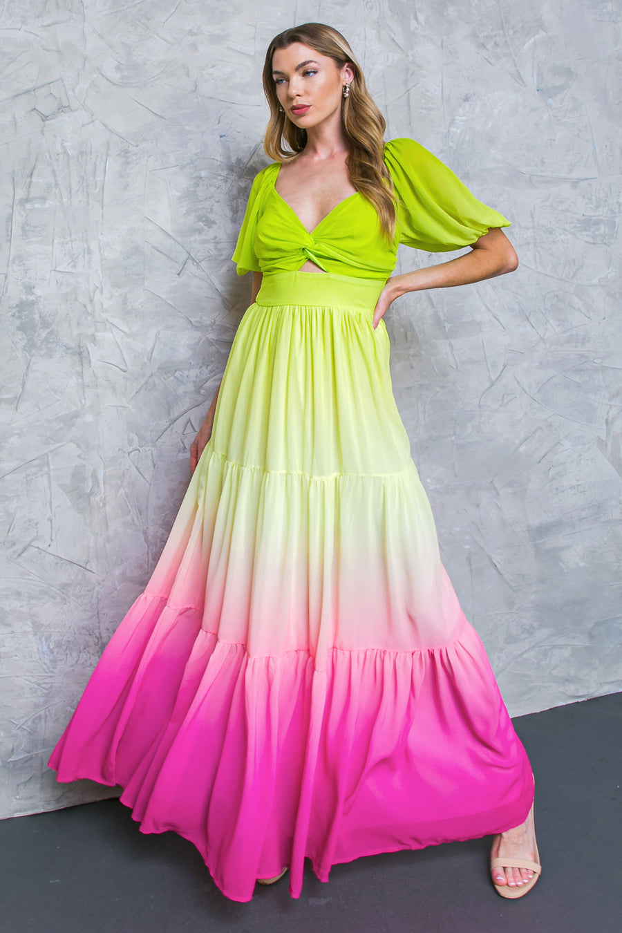 Gradient Ombre Maxi Dress