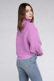 Viscose Dolman Sleeve Turtleneck Sweater Top- 5 Colors