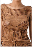 sexy crochet coverup skirt set