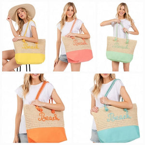 BEACH Crochet Summer Tote
