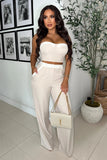 Contrast Pants & Cropped Top Set