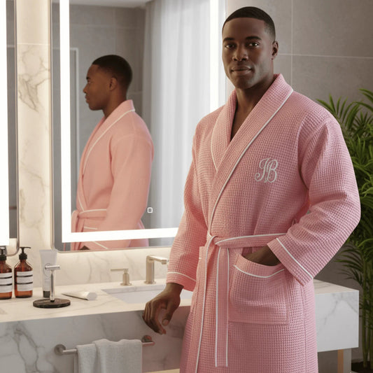 Roupão Masculino Premium com Acabamento em Waffle