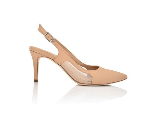 Dance New Nude Nappa/Clear Mesh Heels