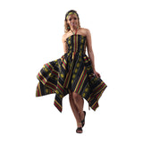 Kente Stretch-top Flare Dress - ONE SIZE