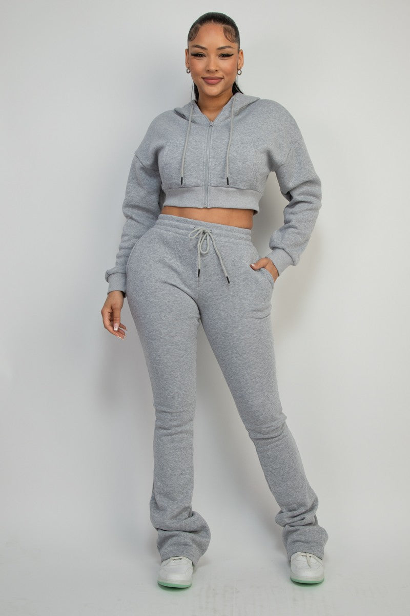 Winter Nights Jogger Set- Grey