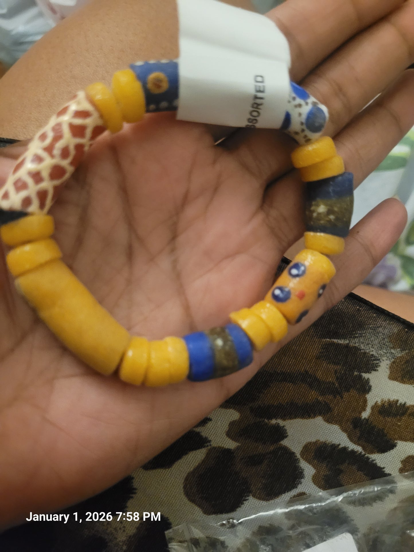 Ghana Trade Bead Bracelet