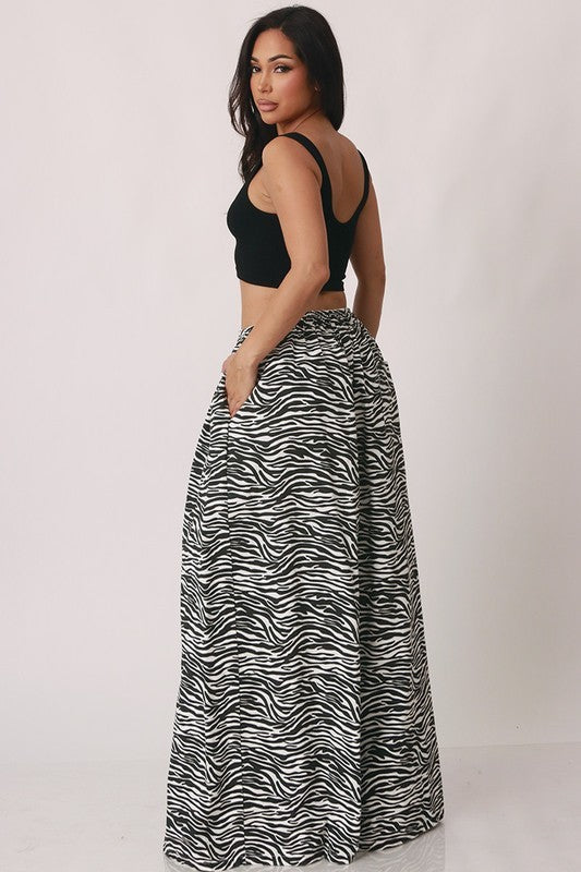 Zebra Print Loose Pants