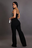 Rhinestone Bust Jumpsuit