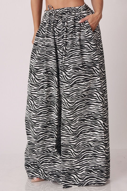 Zebra Print Loose Pants
