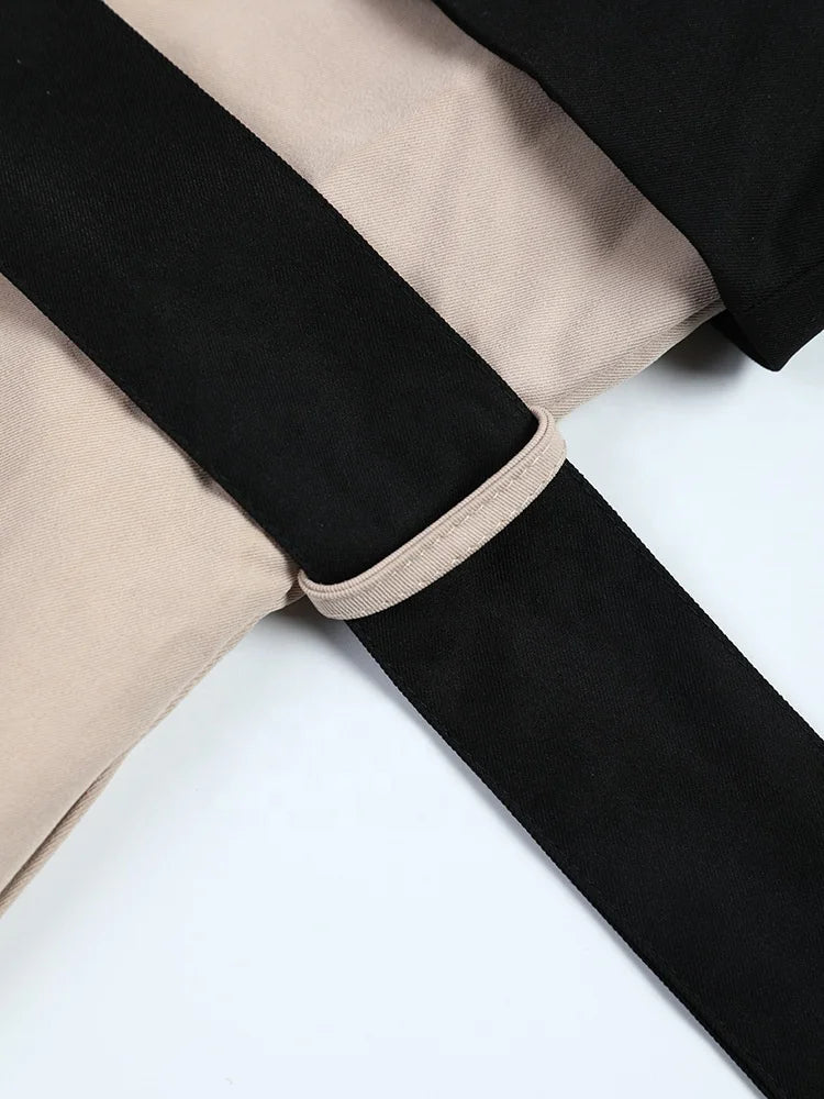 Tan & Black Trench Coat