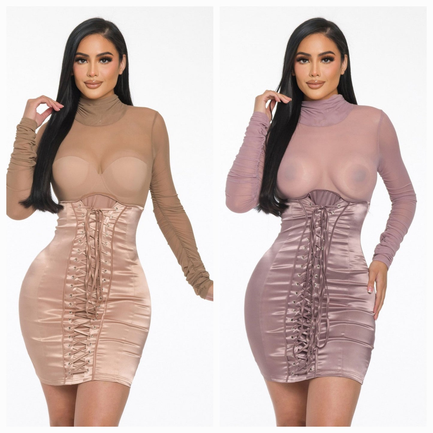 Mesh Bustier Bodycon Dress